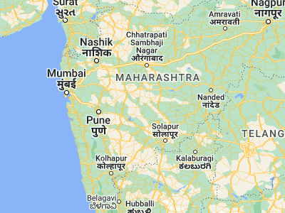 Map showing location of Ārangaon (18.66667, 75.18333)