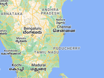 Map showing location of Ārani (12.66667, 79.28333)