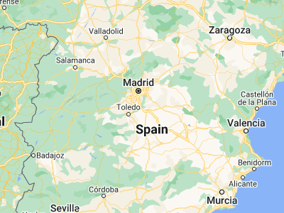 Map showing location of Aranjuez (40.03108, -3.60246)