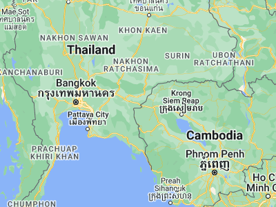 Map showing location of Aranyaprathet (13.69276, 102.50128)