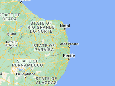 Map showing location of Arara (-6.82833, -35.75833)