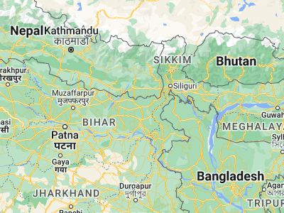 Map showing location of Arāria (26.14845, 87.51404)