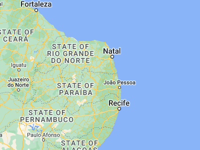 Map showing location of Araruna (-6.55833, -35.74167)