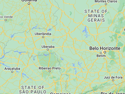 Map showing location of Araxá (-19.59333, -46.94056)