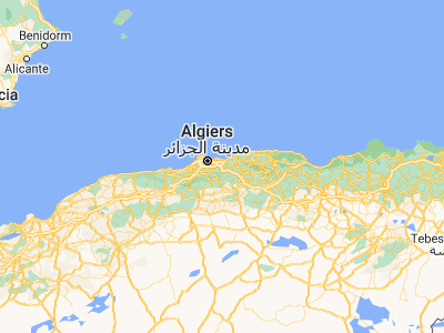 Map showing location of Arbatache (36.63773, 3.37127)
