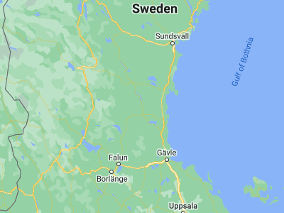 Map showing location of Arbrå (61.46667, 16.38333)