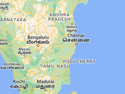 Map showing location of Arcot (12.90569, 79.31897)
