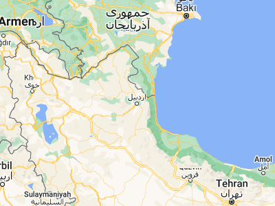 Map showing location of Ardabīl (38.2498, 48.2933)
