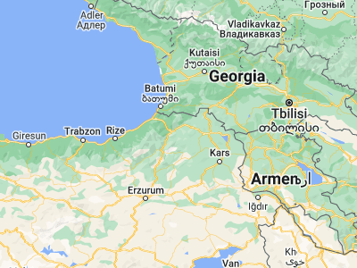 Map showing location of Ardanuç (41.12738, 42.06292)