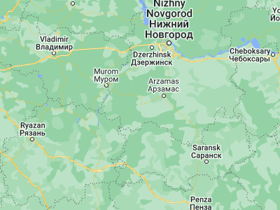 Map showing location of Ardatov (55.24205, 43.09699)