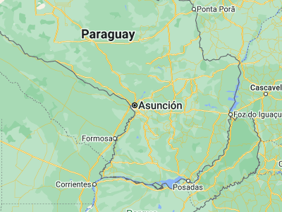 Map showing location of Areguá (-25.3125, -57.38472)