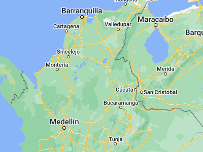 Map showing location of Arenal (8.45928, -73.94331)