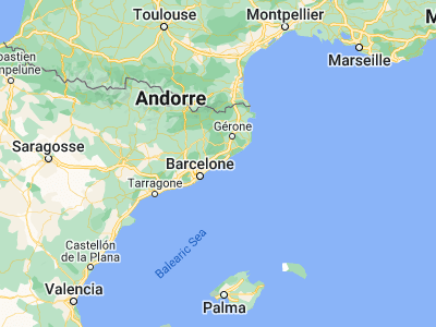 Map showing location of Arenys de Mar (41.5819, 2.54936)
