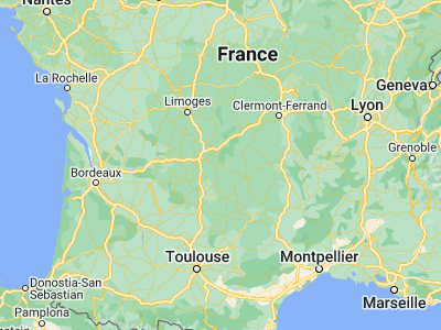 Map showing location of Argentat (45.09634, 1.93987)