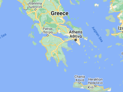 Map showing location of Árgos (37.63333, 22.73333)