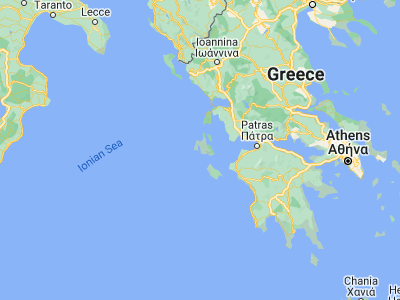 Map showing location of Argostólion (38.18109, 20.48903)