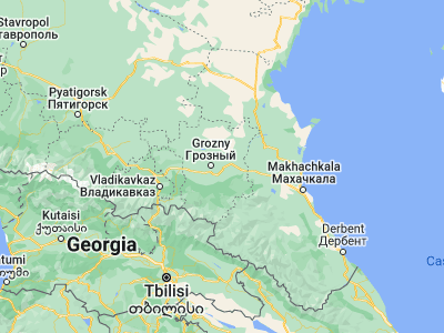 Map showing location of Argun (43.29713, 45.87454)