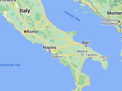 Map showing location of Ariano Irpino (41.14892, 15.08334)