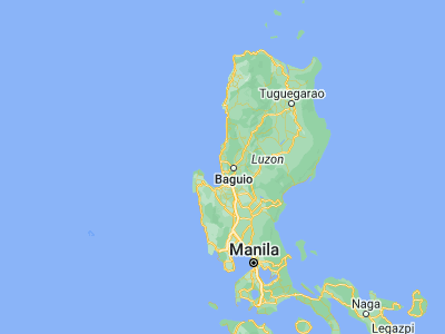 Map showing location of Aringay (16.394, 120.3545)