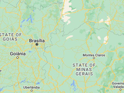 Map showing location of Arinos (-15.91694, -46.10556)