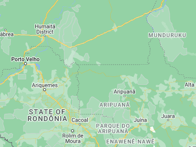 Map showing location of Aripuanã (-9.16667, -60.63333)