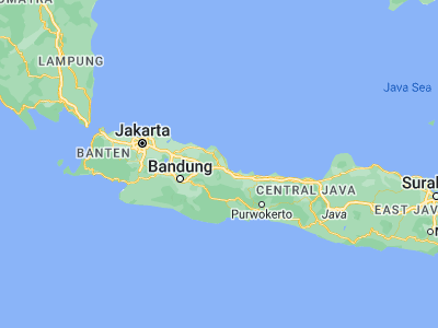 Map showing location of Arjawinangun (-6.64528, 108.41028)