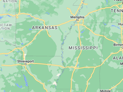Map showing location of Arkansas City (33.60872, -91.20678)