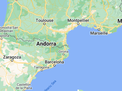 Map showing location of Arles (42.45654, 2.63457)