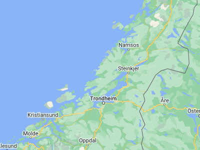 Map showing location of Årnes (63.96114, 10.22601)
