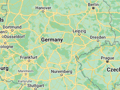 Map showing location of Arnstadt (50.84048, 10.95198)