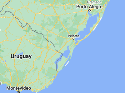 Map showing location of Arroio Grande (-32.2375, -53.08694)