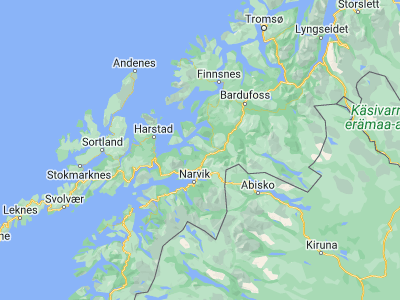 Map showing location of Årstein (68.69033, 17.54224)