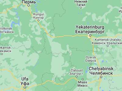 Map showing location of Arti (56.42344, 58.53276)