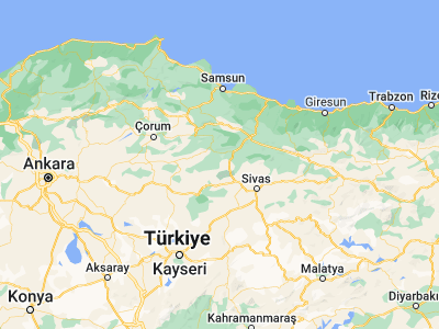 Map showing location of Artova (40.11578, 36.3001)