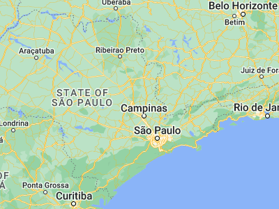 Map showing location of Artur Nogueira (-22.57306, -47.1725)