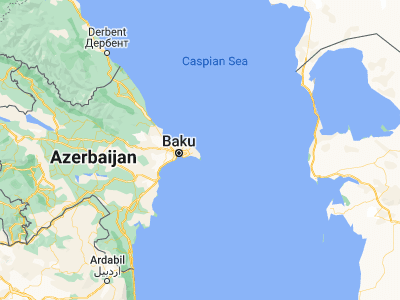 Map showing location of Artyom (40.47226, 50.33304)