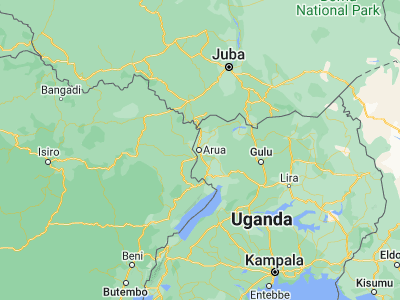 Map showing location of Arua (3.02013, 30.91105)