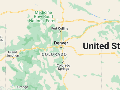 Map showing location of Arvada (39.80276, -105.08748)