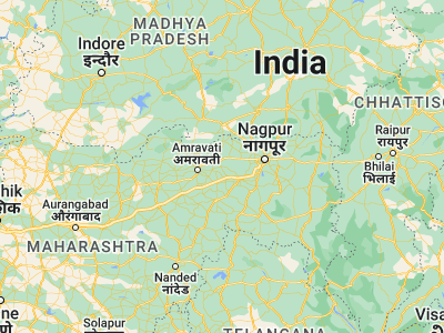 Map showing location of Arvi (20.98333, 78.23333)