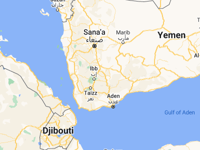 Map showing location of As Saddah (14.1221, 44.42139)