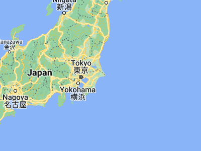 Map showing location of Asahi (35.71667, 140.65)