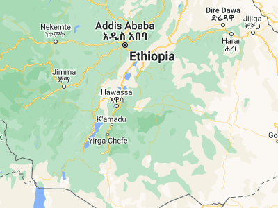 Map showing location of Āsasa (7.1, 39.2)