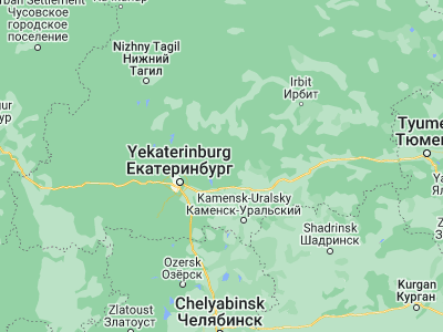 Map showing location of Asbest (57.00993, 61.45776)