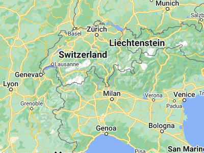 Map showing location of Ascona (46.15451, 8.77327)