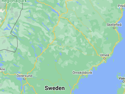 Map showing location of Åsele (64.16667, 17.33333)