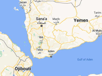 Map showing location of Ash Sharyah (14.35659, 45.02244)