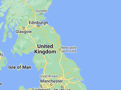 Map showing location of Ashington (55.16389, -1.58639)