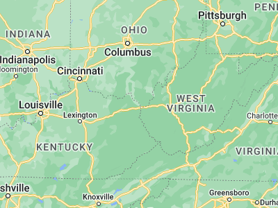 Map showing location of Ashland (38.47841, -82.63794)