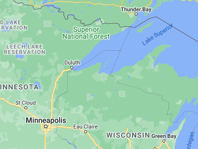 Map showing location of Ashland (46.59244, -90.8838)