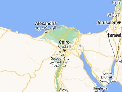 Map showing location of Ashmūn (30.29857, 30.97635)
